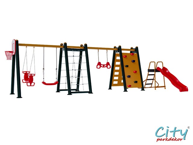 10-30795-Kaydıraklı Tırmanmalı Salıncak Seti